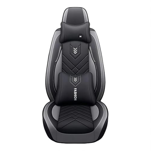 Luxuriöse Komplettset Autositzbezüge für Nissan Juke 2019 2020 2021 2022 2023 2024, Wasserdicht und Komfortabel, Sitzbezüge Auto, Schonbezüge für Autositze, Auto Zubehör,Luxury Edition-Grey