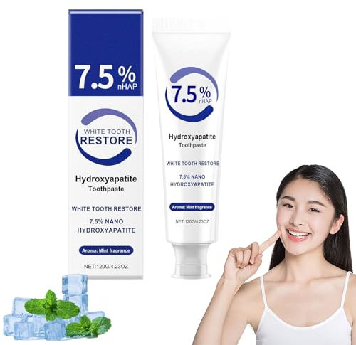 Hydroxylapatit Zahnpasta Ohne Fluorid, Hydroxyapatite Zahnpasta, Hydroxyapatite Toothpaste 120g, Milde Formel, Mund Reinigen, Frischer Atem (1 Stück)