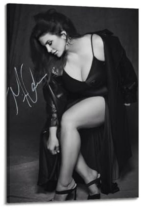 CHENSUL Gina Carano Vintage-Poster auf Leinwand, Wandkunstdruck, Foto, Gemälde, Raumdekoration, Heimdekoration, 20 x 30 cm, Schwarz und Weiß