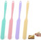 simarro 4 Pcs Silicone Jar Spatulas, Baking Scraper Silicone Jar Shovel Heat, Scraper Jar Shovel Cake Cream Butter Scraper Mixing Scraper, for Scraping Icing Sugar, Bread Cream, Jam (4 Colors)