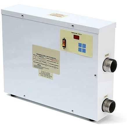 NGBFF Réchauffeur de Piscine, Chauffe-Eau 9KW électrique Piscine et Bain Spa Baignoire chauffante Chauffe-Eau température constante Accessoires de Piscine