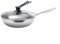 Feegow Wok en acier inoxydable de 32 cm à trois couches sans cuisson, wok en acier à trois couches, compatible avec induction et poêle à flammes nues, outil de cuisson à la vapeur (argent)