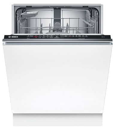 Bosch SBV2HTX08E Serie 2 Vollintegrierter Geschirrspüler, 60 cm, XXL, EcoSilence Drive, Besteckkorb, ExtraTrocknen, Info Light, Smart Start, AquaStop, Extra Trocknen, LED Display, Home Connect