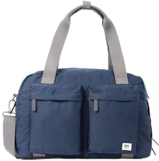 ROKA London Gatwick Small Recycled Canvas Duffle Bag (Deep Blue)