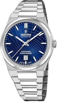 Festina Swiss Made Herren-Automatikuhr aus Stahl mit Armband F20083/2