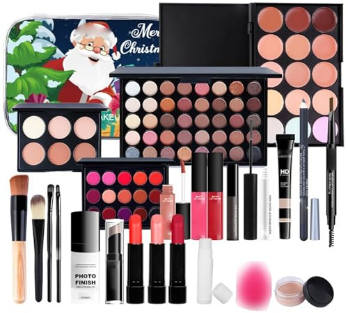 Makeup Adventskalender 2025 Frauen, 24 Tage Adventskalender Weihnachts Make-up Geschenkset und Kosmetik für Weihnachts, Schminke Set und Gesicht Cosmetics für Damen Mädchen