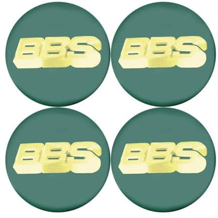 XIYUANFA 4 Stück Nabendeckel Aufkleber für BBS 56MM 60MM 65MM 70MM 80MM, Felgenkappen Aufkleber Ersetzen Nabenkappen Wheel Logo Caps Radnabenabdeckung Aufkleber,B-56MM