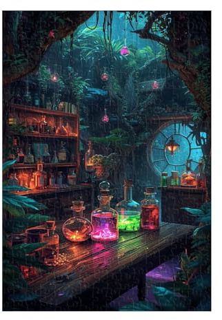 Puzzle 700 Teile Erwachsene Pflanze Flasche 52 x 38 cm, Herausforderndes Rätsel Schwer Impossible Puzzle, Puzzle 700 Teile für Erwachsene