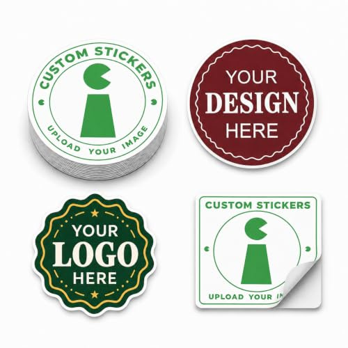 Personalised Vinyl Stickers for Business Logos 25mm to 254mm (Min 50Pcs) | Eco-friendly waterproof die-cut decals; no-residue adhesive ideal for product packaging, laptops, and water bottles