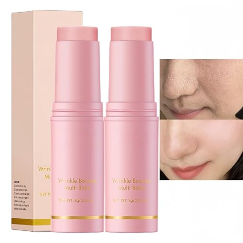 2PCS Wrinkle Multi Collagen Wand - Deep Wrinkle Filler Collagen Stick for Face, Lip & Neck, All-in-One Hydrating Balm & Anti-Aging Treatment, Skin Plumping & Tightening Stick with Natural Ingredients