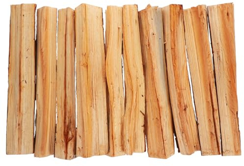 KICHOUSE 10 Troncos de Madera Marrón para Adorno de Chimenea, Estilo Rústico y Uso Versátil el Hogar, Pack de 10 Piezas