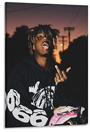 Leinwand Druck Poster Senza Cornice 40 * 60cm Rapper Juice World Leinwand-Kunst-Poster Q Tela Pittura Wall Art Poster Camera da letto Decorazione domestica
