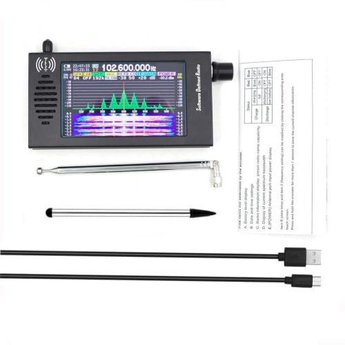 for dsp Shortwave Radio Receiver 100kHz-149MHz SSB CW AM for fm HAM Device with IPS Screen - Portable Metal Case 5000mAh for battery