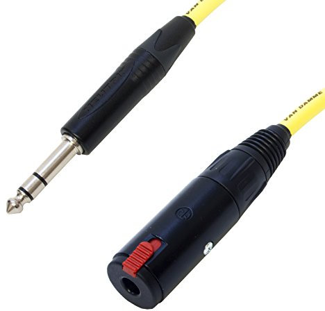 Van Damme IEM Extension Lead. IN-EAR MONITORING Stereo Headphone 1/4 Jack Cable (25m, Yellow)