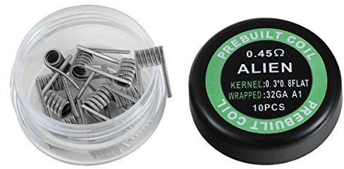 LJ vorgefertigte Drahtspulen für e-Zigaretten, Typen: Clapton Coils, Alien, Fused, 10 Stück