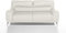 Mivano 3-Sitzer Couch Frisco / 3er Ledercouch in Kunstleder passend zum Sessel und 2er Sofa Frisco / Sofagarnitur / 210 x 92 x 96 / Weiß