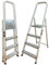 BTF - Escalera Tijera Plegable - 4 Peldaños en Aluminio - Escaleras Plegables Aluminio - Hecho en Europa - Portátil y Plegable. BTF-TJL104