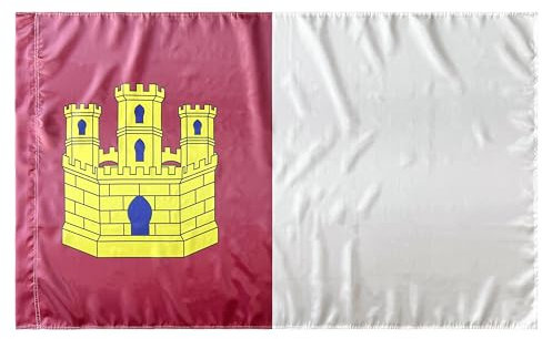 Durabol Bandera Oficial Castilla-La Mancha Carmesí 150 x 90 cm Satén