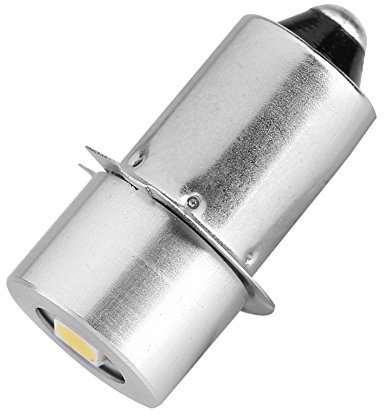 Garsent LED Linterna LED Bombillas de Repuesto DC 1W 3V, Bombilla de Repuesto LED para linternas, lámpara de Bolsillo de Ahorro de energía P13.5S 1W(3V), 100~110LM