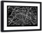 Poster Schwarzem Rahmen XXL Paris Kunst Karte Stadtplan Schwarz 120x80 cm