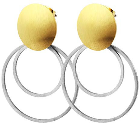 Akzent Wasserfeste Edelstahl Ohrringe Ohrstecker für Damen in Silber, 100% Wasserfest & Hautverträglich