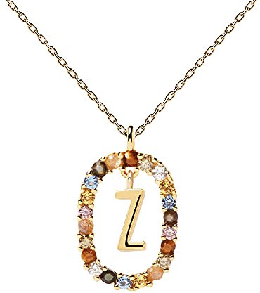 PDPAOLA - Halskette Buchstabe Z- 925er Sterlingsilber 18k Vergoldung - Damenschmuck