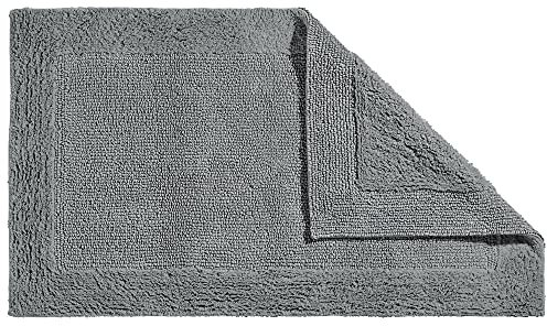 Erwin Müller Badematte, Badteppich Uni Serie Stuttgart grau Größe 50x80 cm - extra dick, hohe Saugfähigkeit, 100% Baumwolle