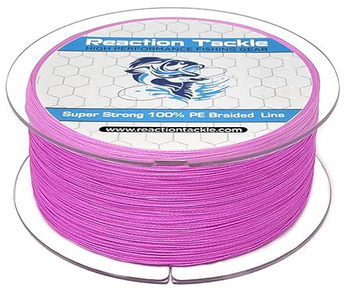 Reaction Tackle Braided Fishing Line Pink 80LB 1500yd