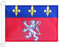 AZ FLAG - Drapeau Province du Lyonnais - 45x30 cm - Pavillon Nautique De Lyon Spécial Bateau Et Extérieur en Maille Bloquée avec Anneaux Plastiques Intégrés - 30g