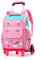 BOUACOUA Trolley Schultaschen Rucksack Mädchen Jungen - Kinder Rollen Schulrucksack Schüler Schultasche Geschäft Rucksäcke, 6-12 Jahre Alt, Rosa