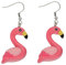 Treuheld® Ohrringe mit rosa Flamingo | Ohrhänger mit Vogel-Figur