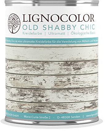 Kreidefarbe Shabby Chic Lack Vintage Look Chalky 1kg (Ida´s Light Grey 214)