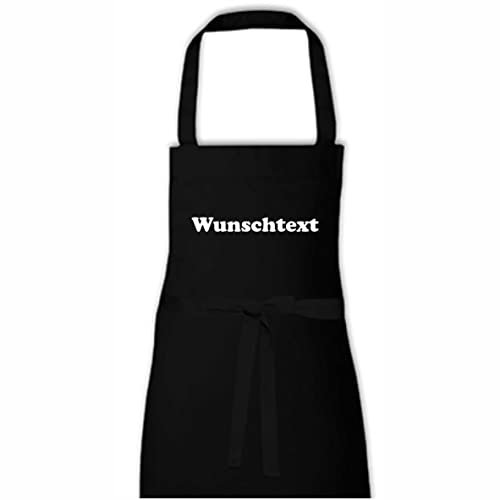 INDIGOS UG - Schürze - Grillschürze - individuell - personalisiert Wunschtext Wunschname - schwarz - BBQ - Party - Funshirt - Fasching - Freizeit - Fussball - Grillen