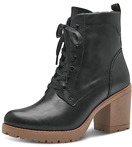 MARCO TOZZI Mujer 2-25204-41, Botines con Cordones, Black Nature, 38 EU