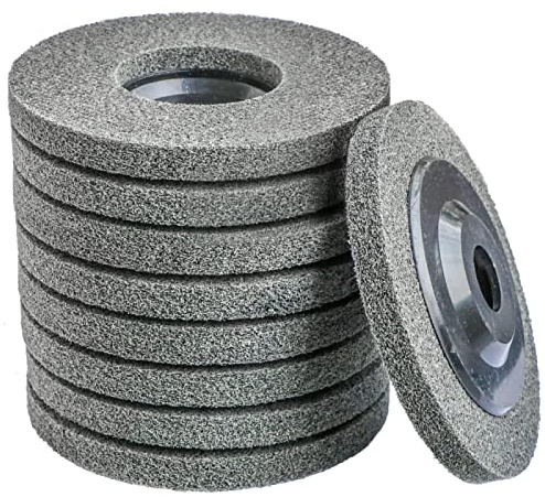10 Stück 125 Mm Nylonfaser-Polierscheibe, Vlies-Schleifscheibe, 12,7 Cm, Schleif-Polierscheibe Für Metalle, Keramik, Marmor, Holzhandwerk