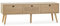 HOMN LIVING Mueble TV Bella 3 Puertas Color Roble con ratán Natural, 120 cm (Ancho) 39 cm (Profundo) 41 cm (Altura)