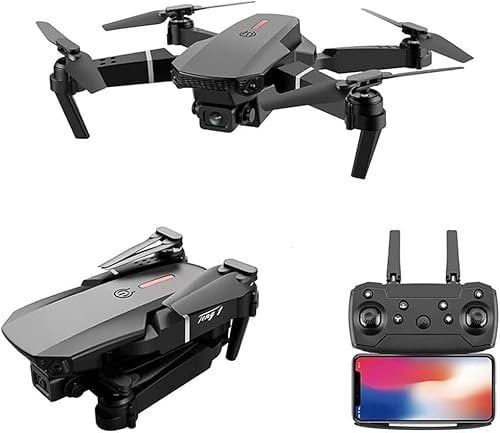 SGM Drone with Dual 4K HD Cameras Adjustable Foldable RC Quadcopter Drone for Kids Adults with 4K HD Camera Adjustable Foldable RC Quadcopter with Carrying Bag, Long Control Range, Live Video Drone