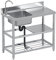 Lavello in Acciaio inossidabile Con Banco da Lavoro Lavello da Commerciale Mobile Lavello da Cucina 1 Vasca Lavabo Utilità,Per Garage,Lavanderia,Giardino Esterno (90x50x85cm)