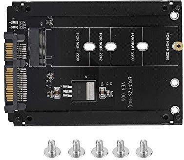 Gonyscag Adattatore SSD M.2, adattatore M.2 NGFF a SATA a 22 pin ad alte prestazioni, alloggiamento convertitore adattatore, chiave plug and play M.2 a SATA B