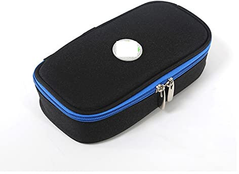 Medizin-Kühlschrank, tragbarer Insulin-Kühlbeutel, Eisbeutel, thermische Kühltasche, Kühlschrank, 4–24 Grad Celsius, Anzeige (Farbe: Nero, Größe: 0)