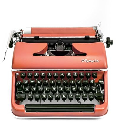 Generisch Vintage Schreibmaschine apricot - voll funktionsfähige mechanische Schreibmaschine mit neuem Farbband