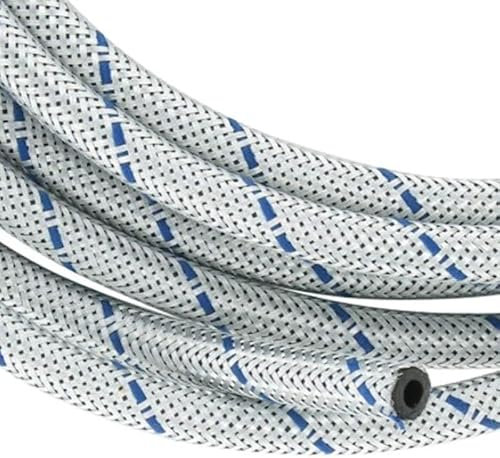 cyclingcolors Durite essence 5mm fil tressé galvanisé et fil bleu haute qualité spéciale hydrocarbure Tuyau Carburant Essence Huile NBR Etanchéité voiture moto tracteur tondeuse scooter (longueur 2m)