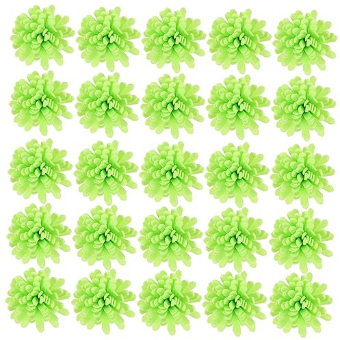 TOPBATHY 100pcs Green Faux Chrysanthemum Flower Aromatherapy Diffuser for Home and Office 5cm Pe Foam Floral Air Freshener for Essential Oils Passive Diffuser Decoration