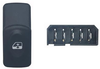 RAS RICAMBI AUTO STORE Interruptor de puerta delantera izquierda derecha 5 pines compatible con Renault Kangoo
