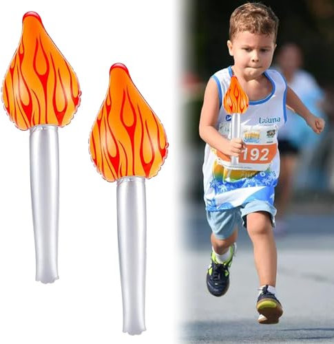 Antorcha Inflable Llama,2 PCS Antorcha Inflable,Antorcha Infla,Palo De Antorcha Inflable,Antorcha Inflable Decorativa,Juguete De Llama Para Juegos Decoración de fiestas