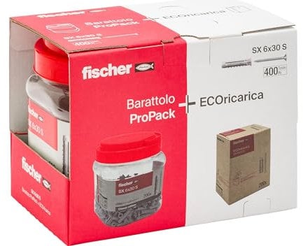 Fischer 570200 Tacos SX, Gris, 6x30 mm