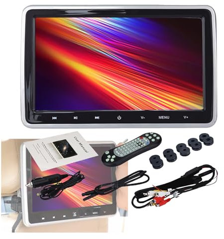 10.1 Car DVD Player, Portable & Detachable Design, Supporte DVD/USB/SD, 32-Bit Game with Game Controller, Inclination Angle Adjustable, for Car And Kids,Black