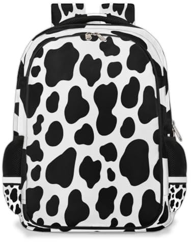 Multifunktions-Rucksack mit Kuhfell-Aufdruck, Kuhtiere, Rucksack, Schule, Büchertasche, Wandern, Reisen, lässig, Laptop, Tagesrucksack, Taschen für Jungen, Mädchen, Männer, Frauen, farbig, XXL