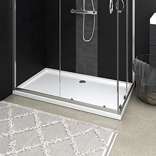 Sufrk Receveur de douche rectangulaire ABS 70 x 120 cm WC complet cabine douche