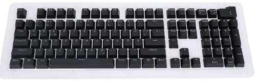 Bewinner 108 Tasten Deutsche Tastatur-Tastenkappen, Durchscheinende Tastenkappen, Minimalistische Mechanische Tastatur-Tastenkappen, Tastenkappen in Voller Größe für 60% 65% 75% 80%